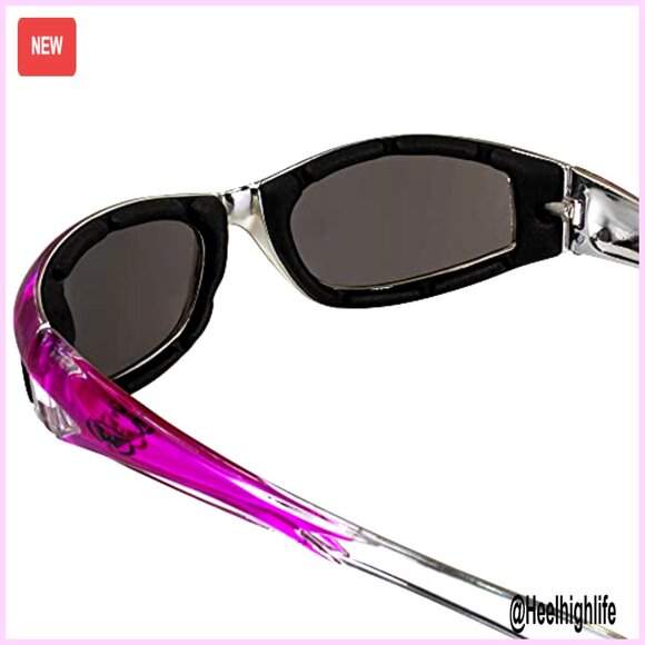 Padded Motorcycle Sunglasses with UV400 Protection and Storage Bag main image 4